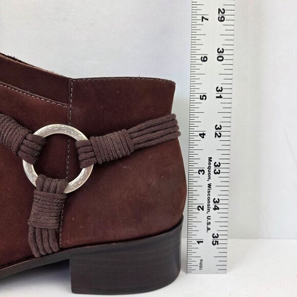 Anthro Bernardo Francesca Bootie Brown Suede Size 10M - Picture 11 of 14